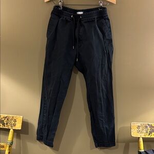 The Kooples Black Drawstring Tapered Chinos